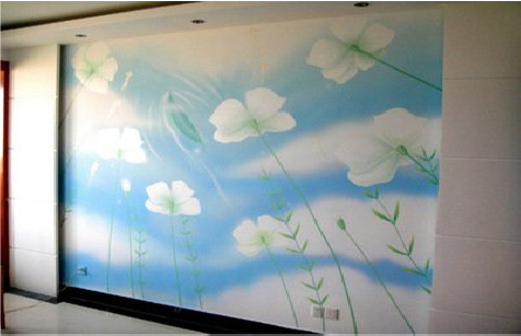 汤阴画墙绘怎么画好白云的蓬松感?