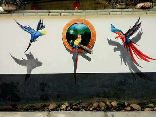  汤阴视觉错位-3D墙绘设计