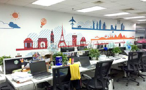  汤阴教你设计办公室墙绘的方法。